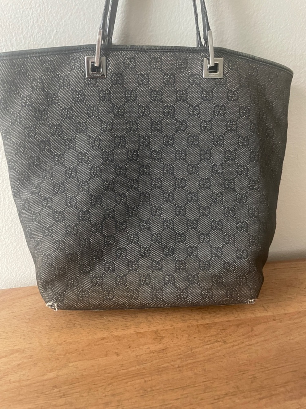 Gucci GG Denim Black Tote